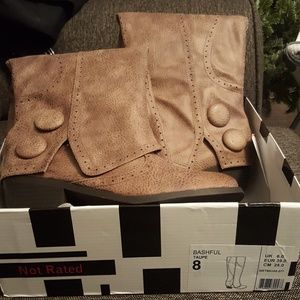 Taupe Tall Boots New In Box - Size 8